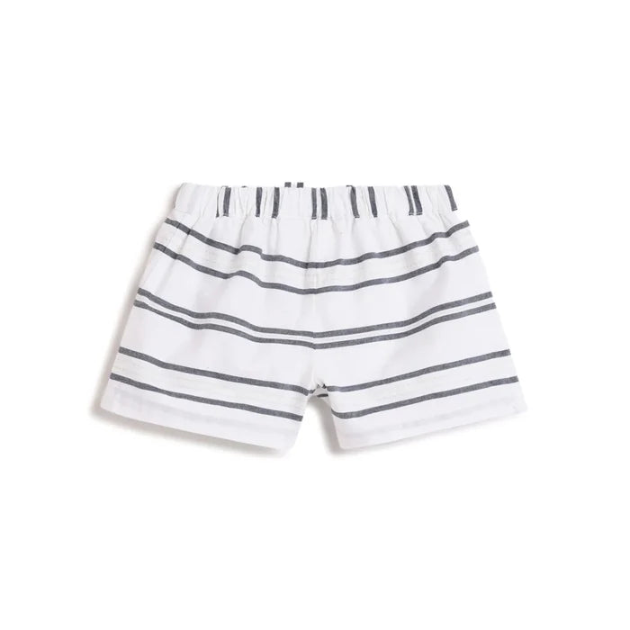 Girls White Striped Shorts