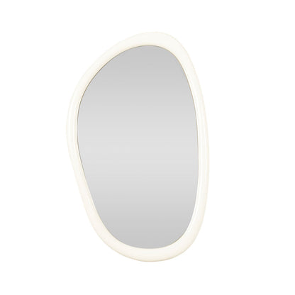 Glossy Fluid Mirror Milky White