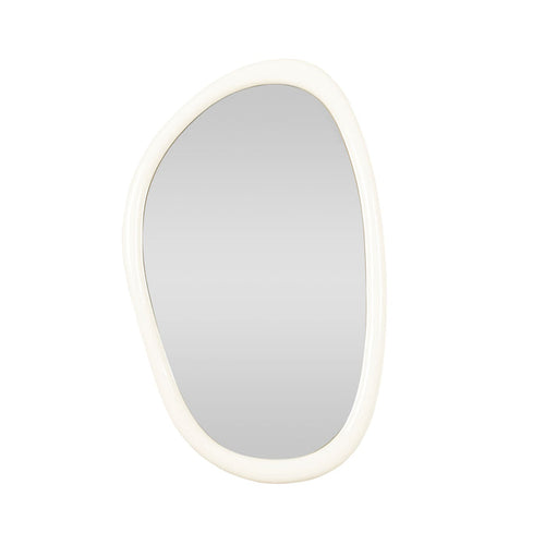Glossy Fluid Mirror Milky White