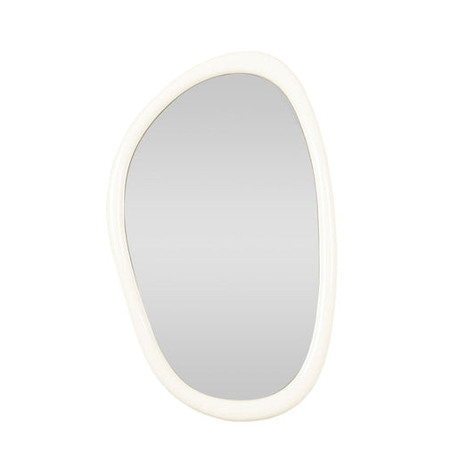Glossy Fluid Mirror Milky White