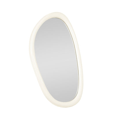 Glossy Fluid Mirror Milky White