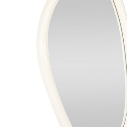 Glossy Fluid Mirror Milky White