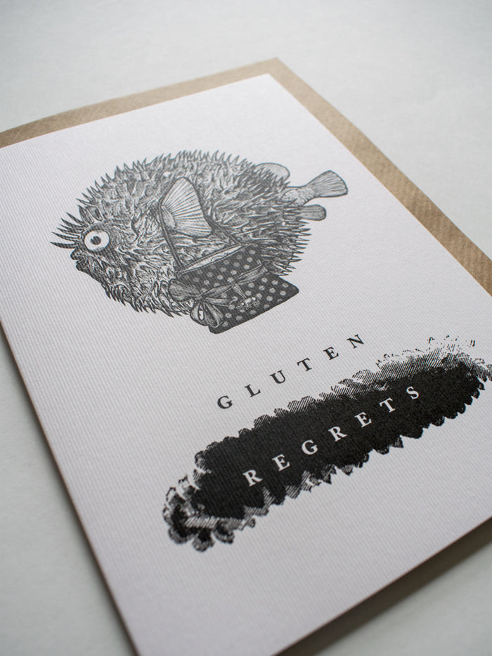 Gluten Regrets Greeting Card