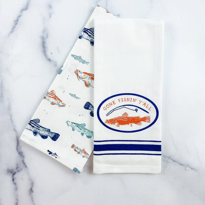 Gone Fishin Y'all Towel Set