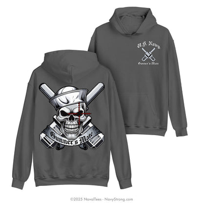 "Gunner Skull" Hooded Sweatshirt | Charcoal
