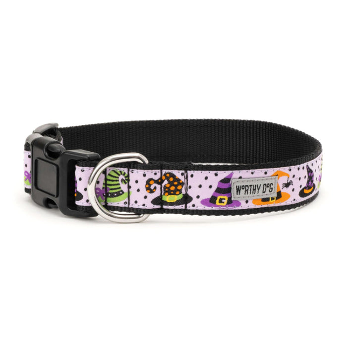 Halloween Purple Bewitched Colorful Hats Dog Collar