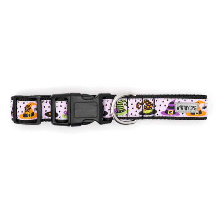 Halloween Purple Bewitched Colorful Hats Dog Collar