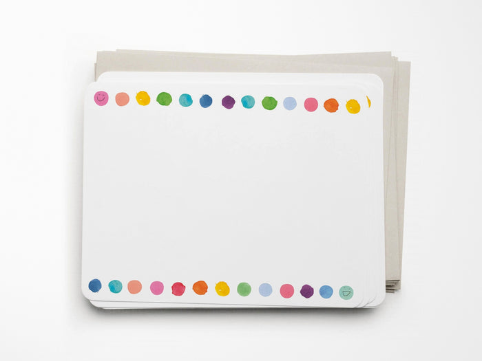 Happy Dots Flat Notes Set of 8