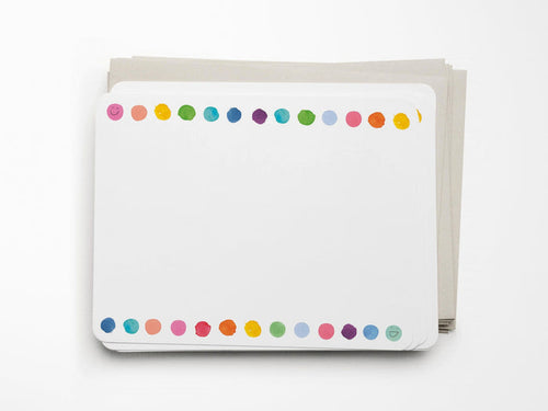 Happy Dots Flat Notes Set of 8