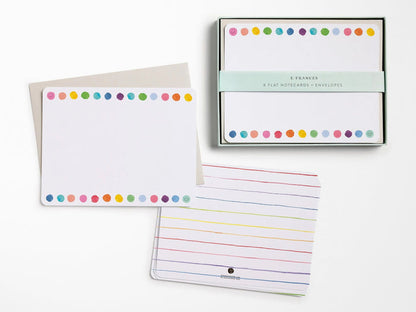 Happy Dots Flat Notes Set of 8
