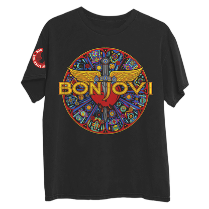 Heart & Dagger Stained Glass Tour Black T-Shirt