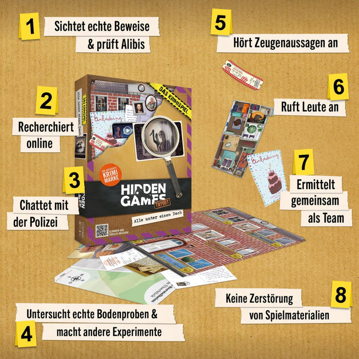 Hidden Games Tatort: Alle unter einem Dach - Ein realistischer Krimifall als Rätselspiel