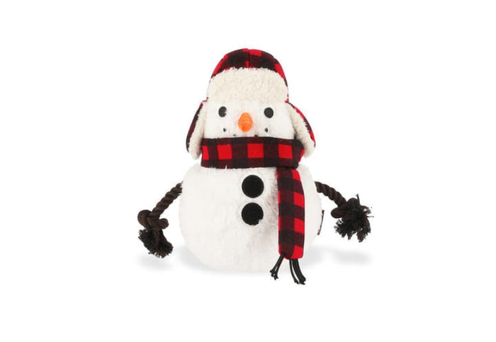 Play Pet Brands dog toys Home for the Holidays Blizzard Buddy Christmas Snowman Plush Squeak Dog Toy