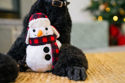 Play Pet Brands dog toys Home for the Holidays Blizzard Buddy Christmas Snowman Plush Squeak Dog Toy