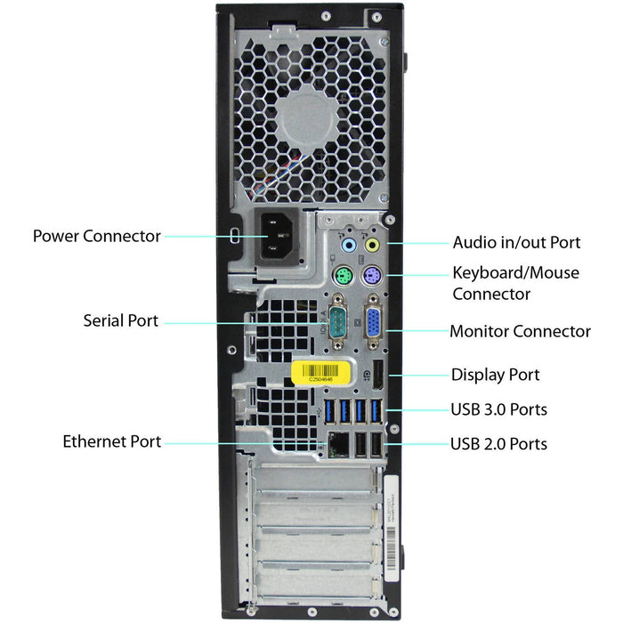 HP 6305 PRO SFF PC - AMD APU A4-3400 Dual Core 3660, 8GB RAM, 500GB HDD, Win 10 Pro, Keyboard & Mouse - Coretek Computers