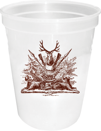 Hunting Crest Clear Cups
