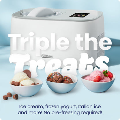 Iceman Trio™ Ice Cream Maker - White