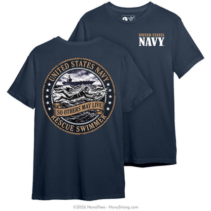 "Into The Break" Tee | Navy