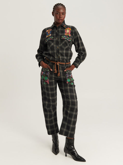 Jono Black Tapered Belt Pants