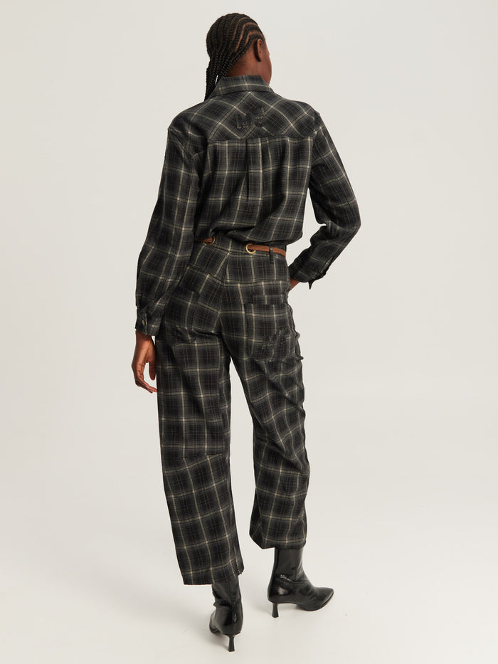 Jono Black Tapered Belt Pants
