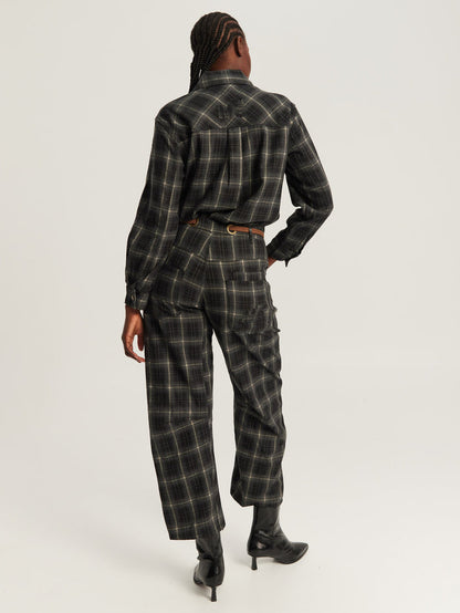 Jono Black Tapered Belt Pants