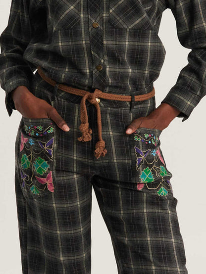 Jono Black Tapered Belt Pants