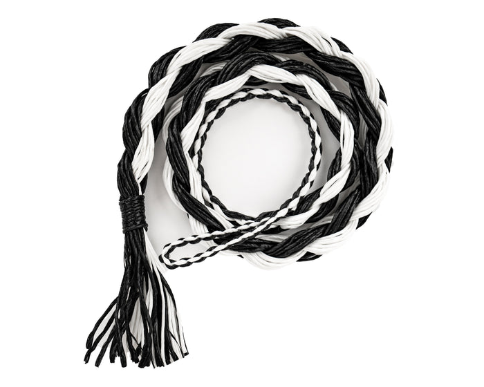 Junior Poly Saddle Bronc Rein - Black & White