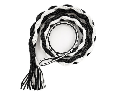 Junior Poly Saddle Bronc Rein - Black & White
