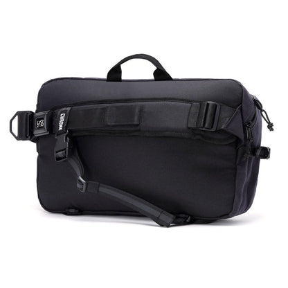 The back of the Kadet Max in Black Canvas Leather #color_black canvas leather