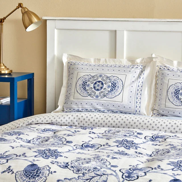 Karaca Amar Housse de Couette Bleue 100% Coton Double Taille