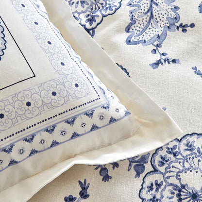 Karaca Amar Housse de Couette Bleue 100% Coton Double Taille