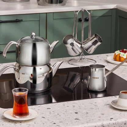 Karaca Belgrad Set de Casseroles en Acier Inoxydable 15 Pièces
