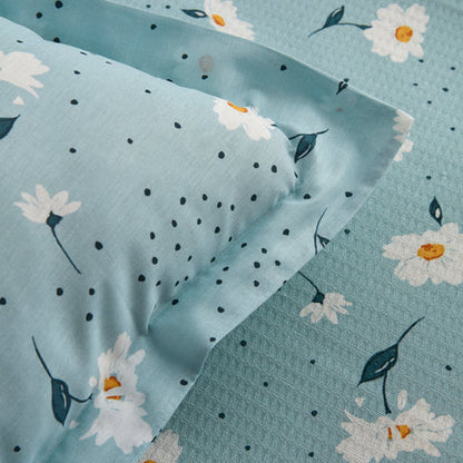 Karaca Daisy, Ensemble en Piqué 100% Coton, Double, Menthe