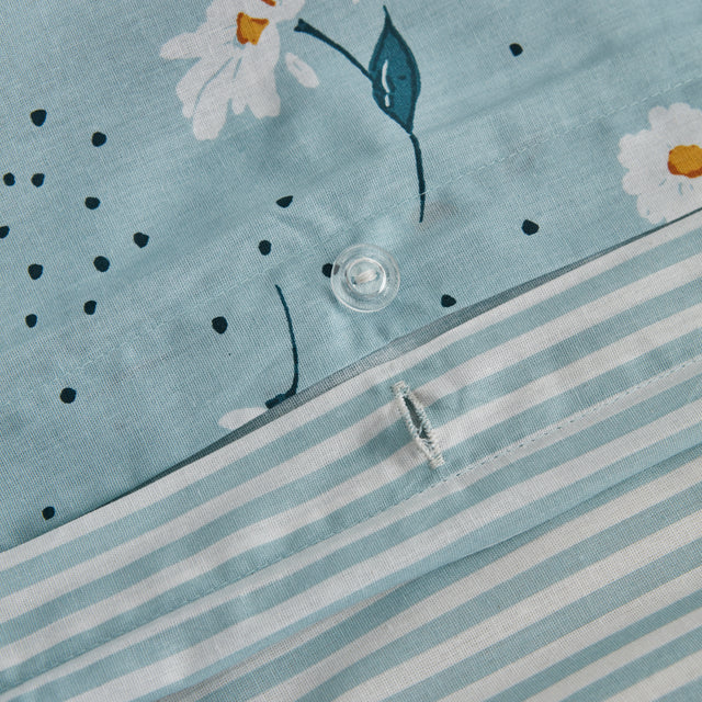 Karaca Daisy Housse de Couette 100% Coton Simple Taille, Menthe