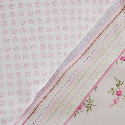 Karaca Glen, Ensemble de Housse de Couette 100% Coton, Double, Rose