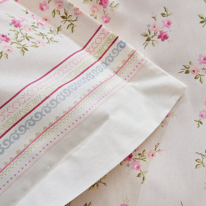 Karaca Glen, Ensemble de Housse de Couette 100% Coton, Simple, Rose