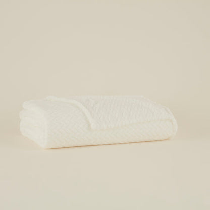 Karaca Leaves, Couverture, 130x150cm, Blanc