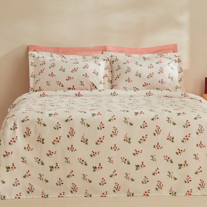 Karaca Silvie, Ensemble Piqué 100% Coton, Double, Rouge