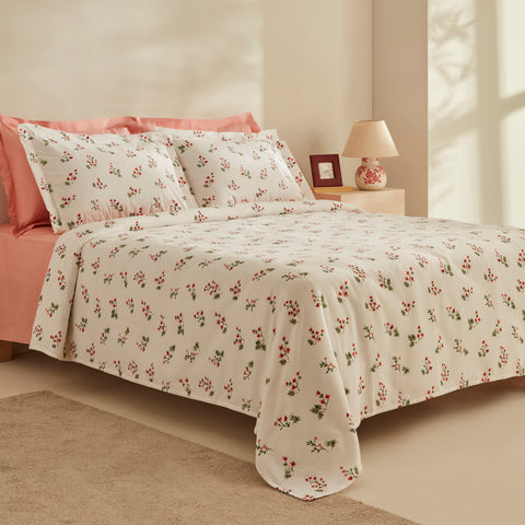 Karaca Silvie, Ensemble Piqué 100% Coton, Double, Rouge