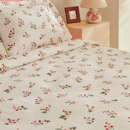 Karaca Silvie, Ensemble Piqué 100% Coton, Double, Rouge