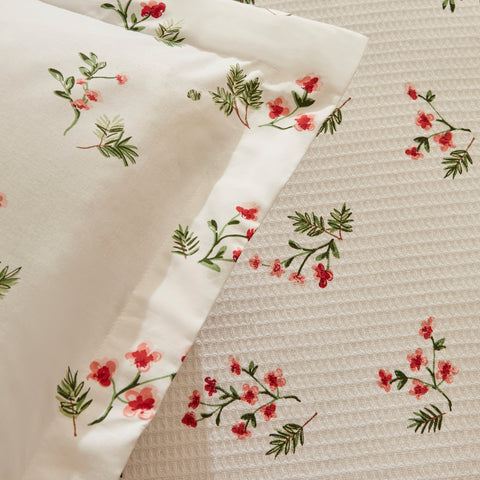 Karaca Silvie, Ensemble Piqué 100% Coton, Double, Rouge