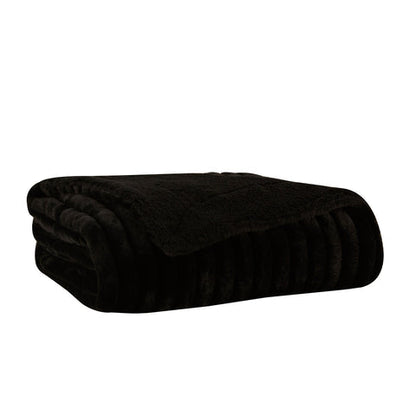 Karaca Stripe, Couverture, 130x150cm, Noir