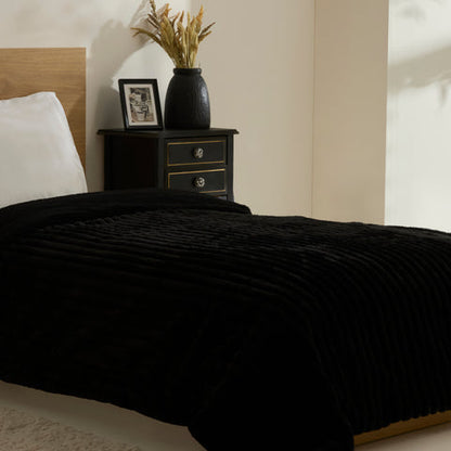 Karaca Stripe, Couverture, 150x200cm, Noir