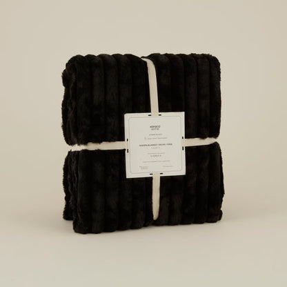 Karaca Stripe, Couverture, 150x200cm, Noir