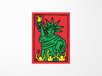 Keith Haring Liberty Vinyl Sticker