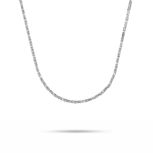 Königskette 2mm breit - 925er Silber - rhodiniert