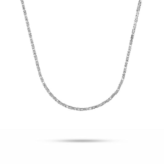 Königskette 2mm breit - 925er Silber - rhodiniert