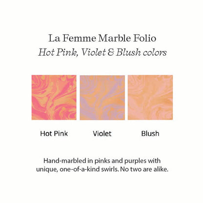 Leather Folio Marbled: La Femme