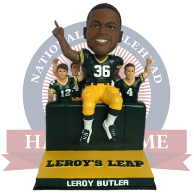 LeRoy Butler LeRoy's Leap Bobblehead - National Bobblehead HOF Store
