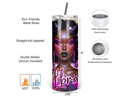Libra Girl – Portrait | 20 oz Tumbler